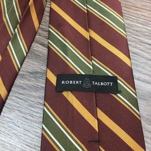 Robert Talbott Accessories - Robert Talbott Brown, Green & Gold Stripe Tie Robert Talbott Accessories - Robert Talbott Brown, Green & Gold Stripe Tie